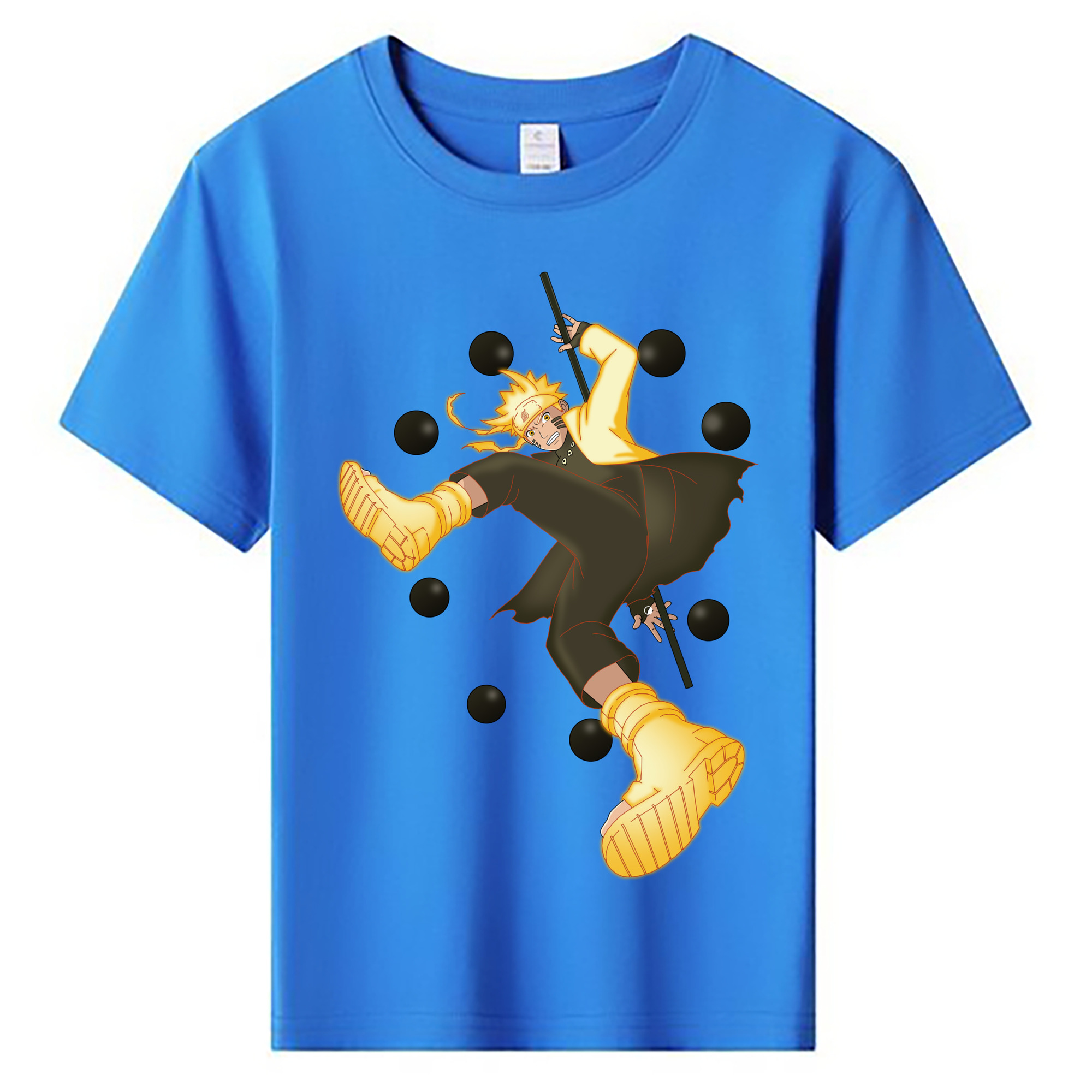 （画像用） NARUTO -ナルト- うずまき ナルト Uzumaki Naruto 綿100％キッズTシャツ（フロントプリント）